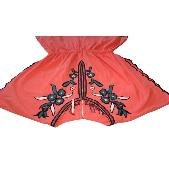 FREE PEOPLE EMBROIDERED FLORAL JUMSUIT SOPHIA BOHO ROMPER SUMMER BUTTERFLY Sz. S - Picture 7 of 11